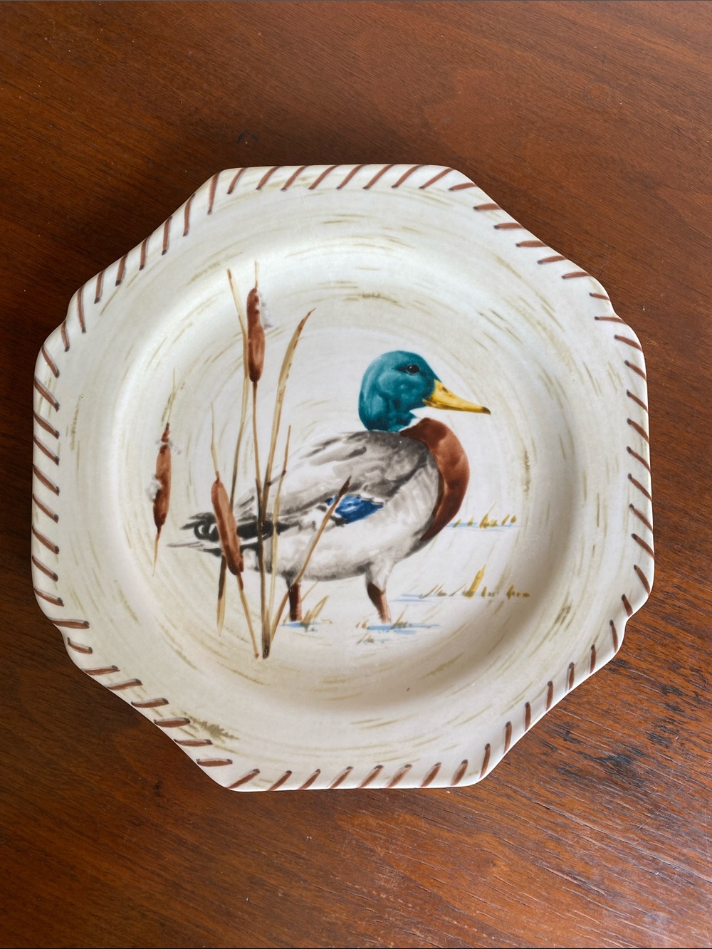 Lenox "Riverwood" Luncheon Plate Featuring a Mallard Duck